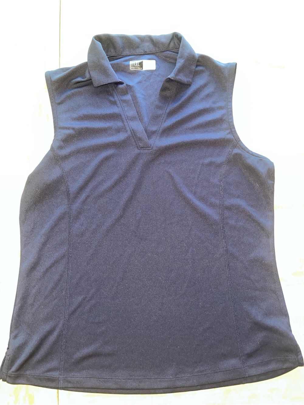 PGA Tour Women's Navy Sleeveless Polo Tank